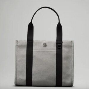 Rare! Lululemon Two Tone Canvas Tote Bag 10L Anchor Light Ivory Black